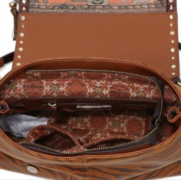 Nicole Lee Multicolor HEAVEN on EARTH Satchel with Zebra Print - Picture 3 of 7